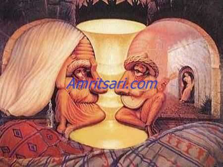 old-young couple illusion